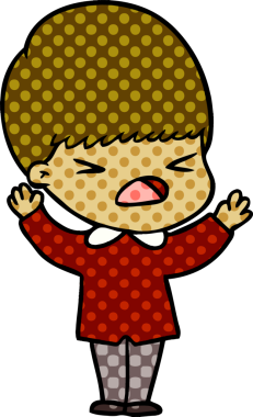 Çizgi film bir insan tarafından çizilmiş stresli adam