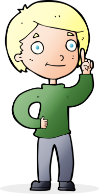 Bir insan tarafından çizilmiş bir fikri olan çizgi film çocuğu.