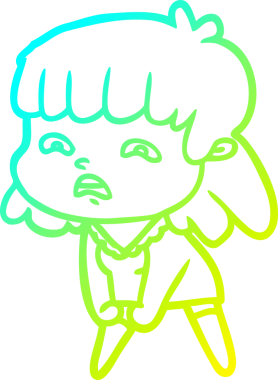 Bir insan tarafından çizilmiş endişeli bir karikatür çizimi.