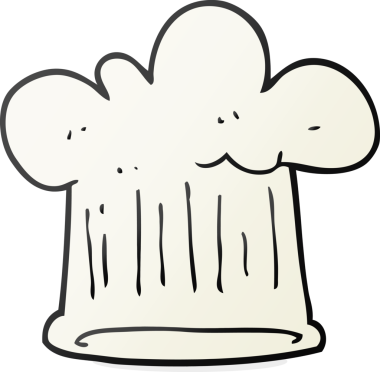 Bir insan tarafından çizilmiş serbest çizim şef şapkası.