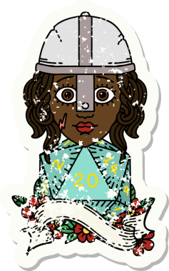 Retro Dövme Tarzı İnsan Dövüşçüsü Bir insan tarafından çizilmiş 20 zar atışıyla