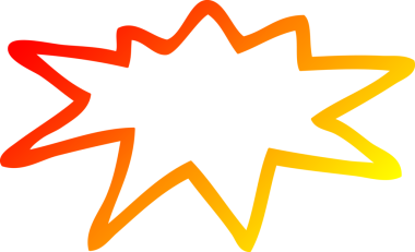 Bir insan tarafından çizilen karikatür çiziminin sıcak gradyanı