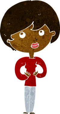 Çizgi filmdeki kadın 