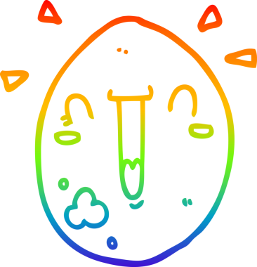 gökkuşağı gradyan çizgi çizimi bir insan tarafından çizilmiş mutlu yumurta