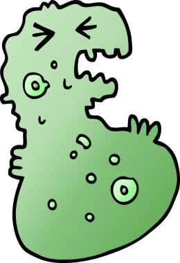 Bir insan tarafından çizilmiş vektör gradyan çizim mikrobu