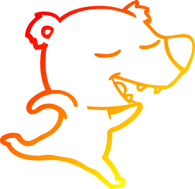 Bir insan tarafından çizilmiş bir kutup ayısının sıcak çizgi çizimi