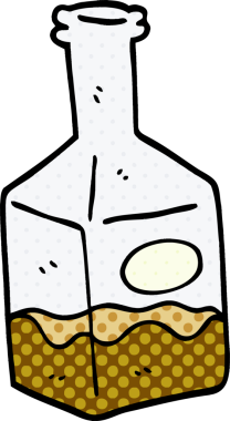 Bir insan tarafından çizilmiş sürahide karalama içeceği.