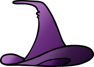 Bir insan tarafından çizilmiş bir cadı şapkasının gradyan çizimi.