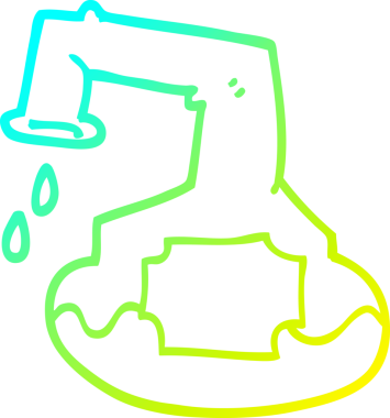 Bir insan tarafından çizilmiş bir karikatür bilim tüpünün soğuk gradyan çizimi