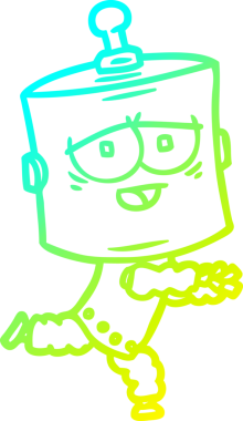 Bir insan tarafından çizilmiş soğuk gradyan robot çizimi