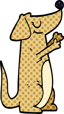 Bir insan tarafından çizilmiş karalama köpeği.