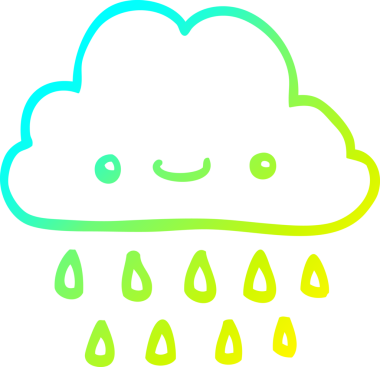 Bir insan tarafından çizilmiş bir karikatür fırtına bulutu çizimi