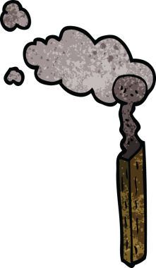 Bir insan tarafından çizilmiş karikatür yanmış kibrit.