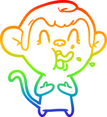 gökkuşağı gradyan çizgisi insan tarafından çizilmiş çılgın bir çizgi maymun çizimi