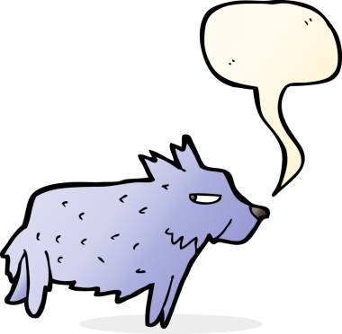 Bir insan tarafından çizilmiş konuşma balonu olan çizgi film teriyeri.