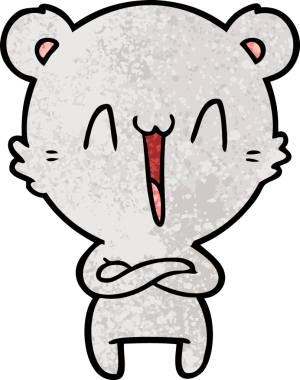 Bir insan tarafından çizilmiş bir çizgi film karakteri.