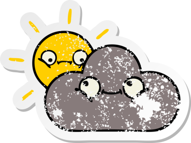 Tatlı bir fırtına bulutu ve bir insan tarafından çizilmiş güneş lekesi.