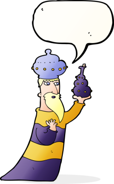 Bir insan tarafından çizilmiş üç bilge adamdan biri.