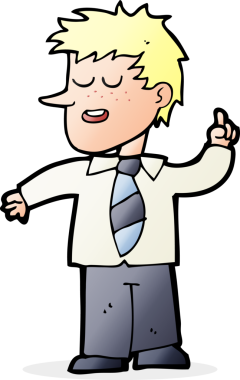 Bir insan tarafından çizilmiş iyi bir fikri olan çizgi film adamı.