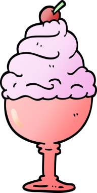 vektör gradyanı çizimi bir insan tarafından çizilmiş dondurma.