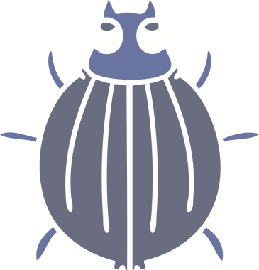 Bir insan tarafından çizilmiş garip çizgi film böceği.