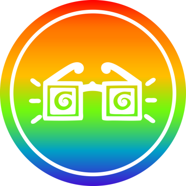 x ışını özellikleri gökkuşağı gradyan bir insan tarafından çizilmiş dairesel simge