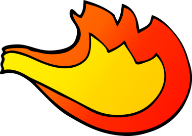 bir insan tarafından çizilmiş karalama alevi