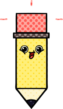 bir insan tarafından çizilmiş bir kalemin karikatürü.