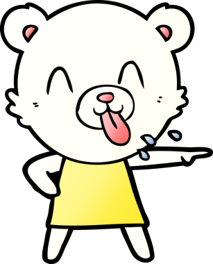 Bir insan tarafından çizilmiş kutup ayısı karikatürü