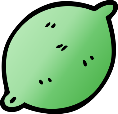 Bir insan tarafından çizilmiş karalama kireç meyvesi.