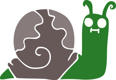 Bir insan tarafından çizilmiş karalama salyangozu.