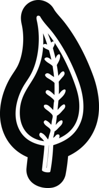 Bir insan tarafından çizilmiş doğal yaprak simgesi