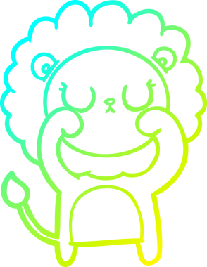 Bir insan tarafından çizilmiş karikatür aslanı çizimi.