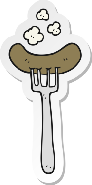 Bir insan tarafından çizilmiş bir karikatür çıkartması.