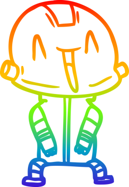 gökkuşağı gradyan çizgisi bir insan tarafından çizilmiş robot çizgi