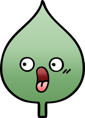 Bir insan tarafından çizilmiş dışavurumsal yaprağın gölgelenmiş çizimi