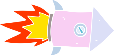 bir insan tarafından çizilmiş karalama uzay roketi