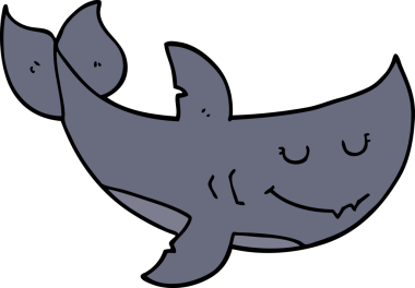 Bir insan tarafından çizilmiş bir köpek balığı.