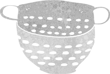 bir insan tarafından çizilmiş karikatür süzgeci