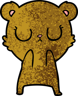 Bir insan tarafından çizilmiş bir çizgi film karakteri.