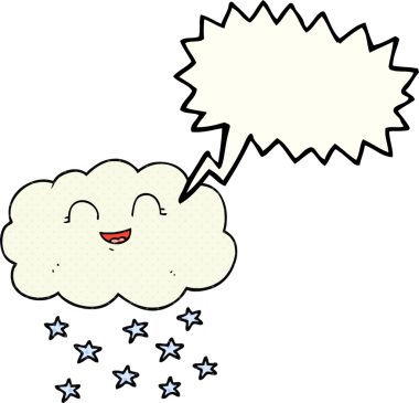 Bir insan tarafından çizilen serbest çizilmiş çizgi roman konuşma balonu karikatür bulutu