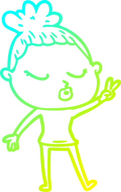 Bir insan tarafından çizilmiş soğuk bir çizgi film çizimi.