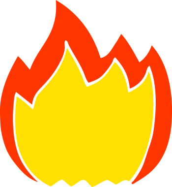 Bir insan tarafından çizilmiş açık alevi karala