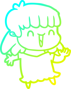 Bir insan tarafından çizilmiş bir karikatür kadın çizimi.