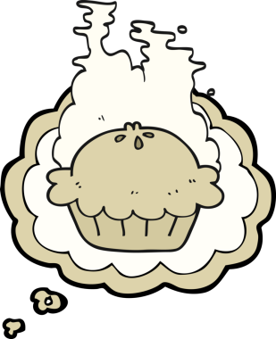 Bir insan tarafından çizilmiş serbest çizim baloncuk karikatür pastası