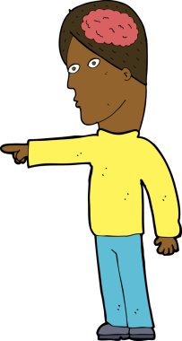 Bir insan tarafından çizilmiş akıllı bir adam.