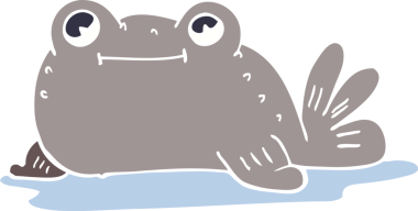 Bir insan tarafından çizilmiş bir balık karalaması.