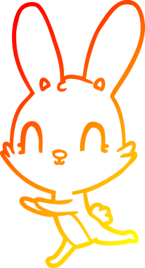 Bir insan tarafından çizilmiş sevimli bir tavşan çizimi.