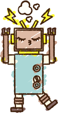 Bir insan tarafından çizilen Çılgın Robot Tebeşiri