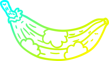 Bir insan tarafından çizilmiş eski bir muzun soğuk gradyan çizimi